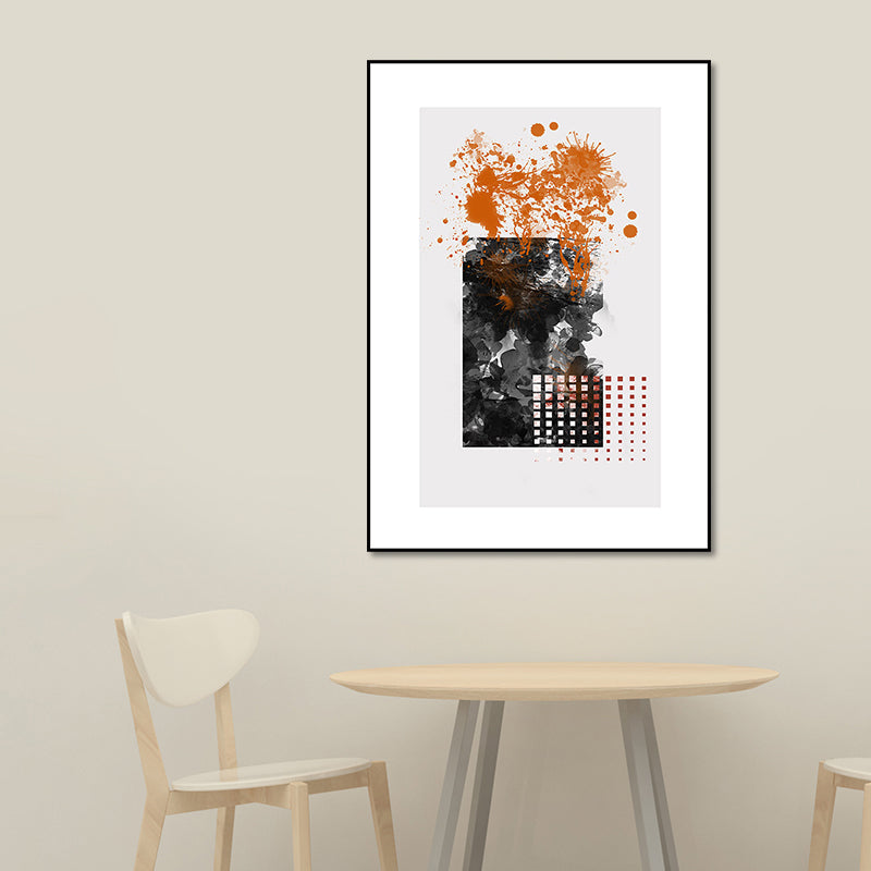 Vivolux | Abstracte Wandkunst Egel Textured Wrapped Canvas in Donker kleur voor Kamer