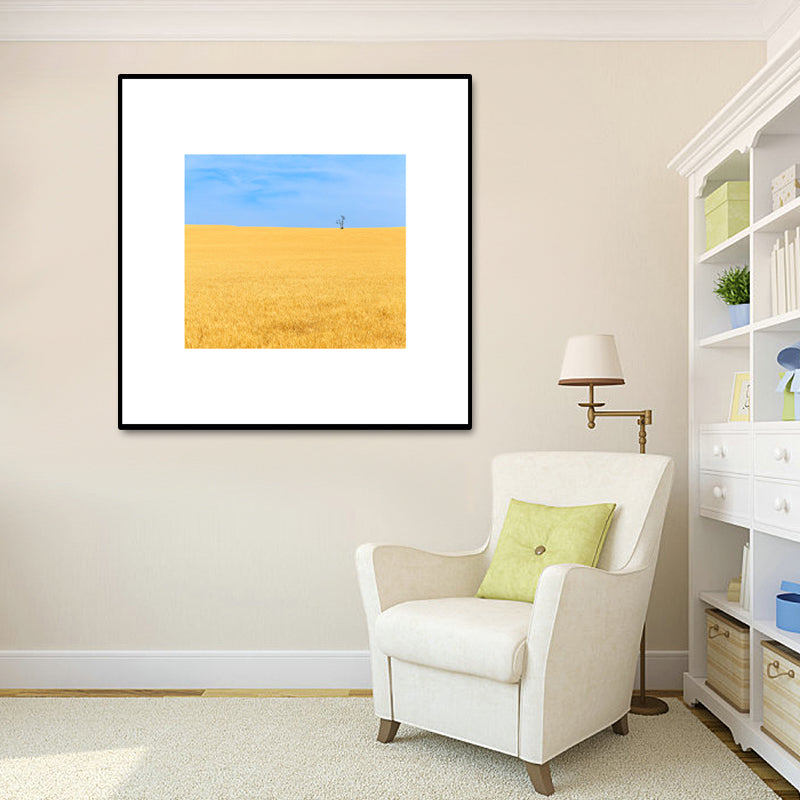 Vivolux | Leinwandtexturiertes Wanddekor Skandinavische Illustrierung Landschafts Kunstdruck in sanften Farben