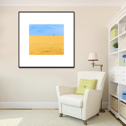 Vivolux | Leinwandtexturiertes Wanddekor Skandinavische Illustrierung Landschafts Kunstdruck in sanften Farben