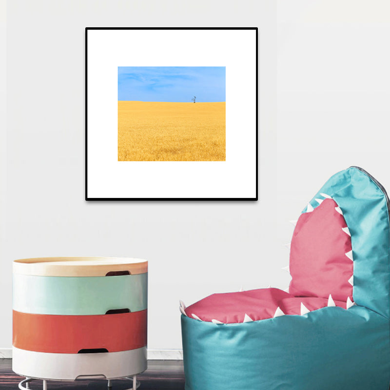 Vivolux | Leinwandtexturiertes Wanddekor Skandinavische Illustrierung Landschafts Kunstdruck in sanften Farben