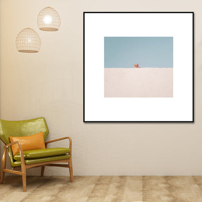 Vivolux | Leinwandtexturiertes Wanddekor Skandinavische Illustrierung Landschafts Kunstdruck in sanften Farben