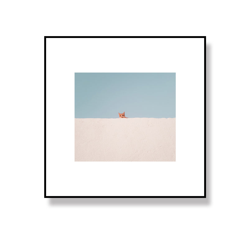 Vivolux | Leinwandtexturiertes Wanddekor Skandinavische Illustrierung Landschafts Kunstdruck in sanften Farben