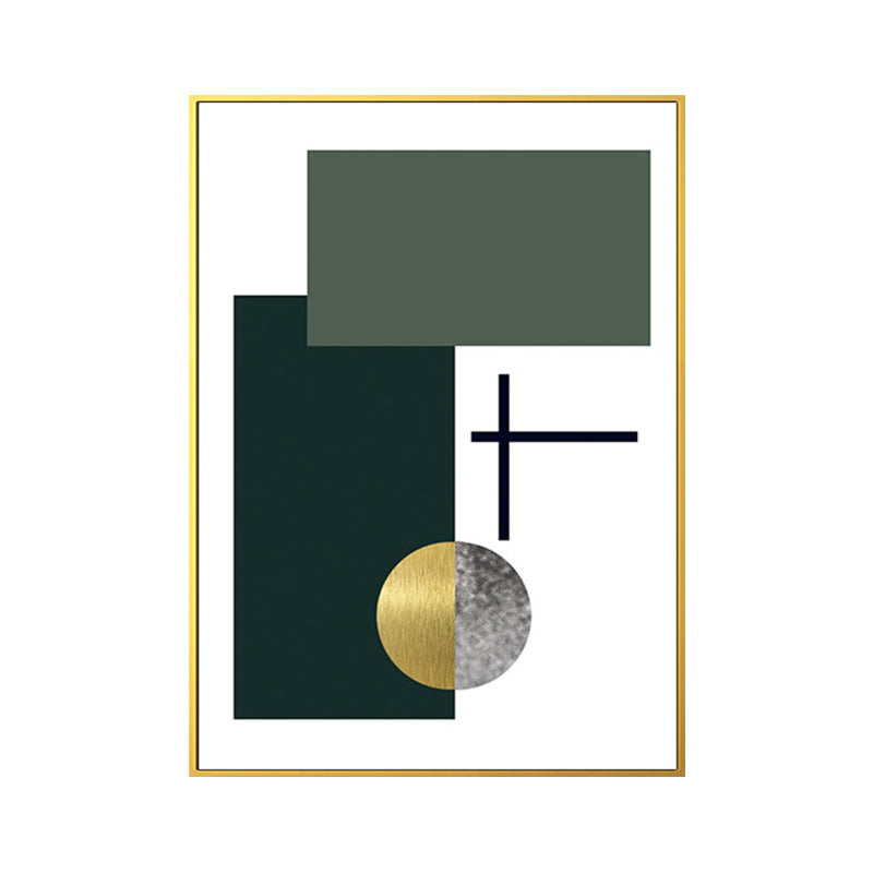 Vivolux | Geometrisches Muster Wandkunstdruck Nordisch Bezaubernde abstrakte Wanddekoration in dunkler Farbe