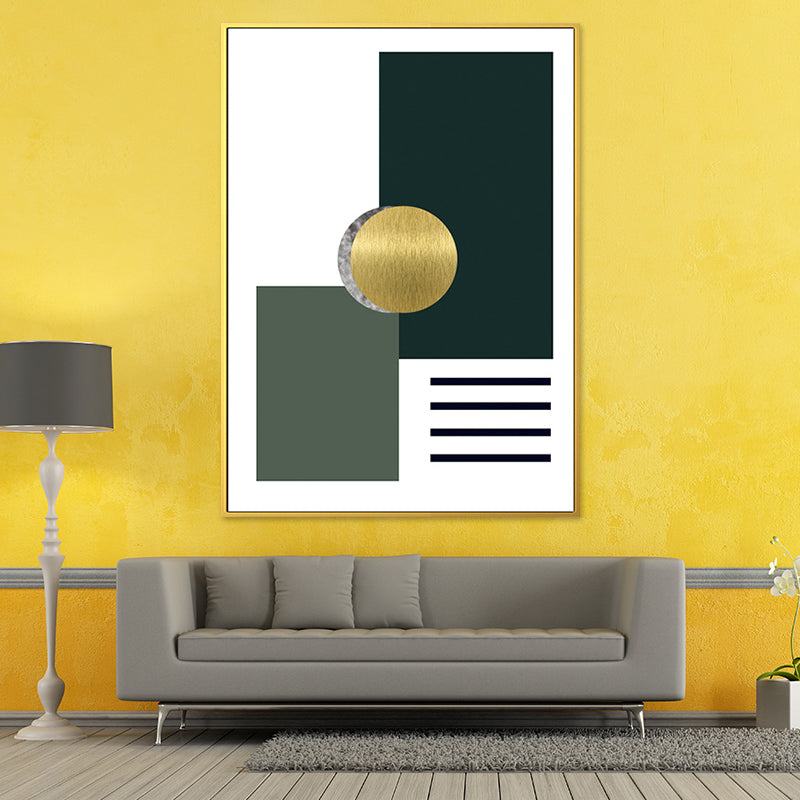 Vivolux | Geometrisches Muster Wandkunstdruck Nordisch Bezaubernde abstrakte Wanddekoration in dunkler Farbe