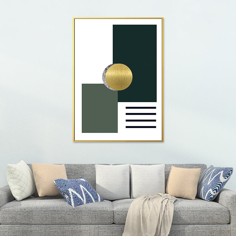 Vivolux | Geometrisches Muster Wandkunstdruck Nordisch Bezaubernde abstrakte Wanddekoration in dunkler Farbe