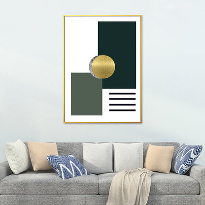 Vivolux | Geometrisches Muster Wandkunstdruck Nordisch Bezaubernde abstrakte Wanddekoration in dunkler Farbe