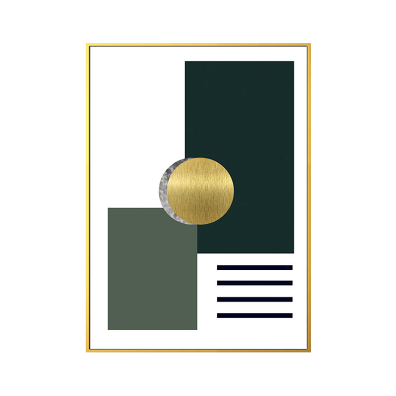 Vivolux | Geometrisches Muster Wandkunstdruck Nordisch Bezaubernde abstrakte Wanddekoration in dunkler Farbe