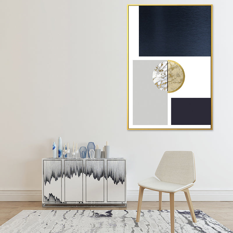 Vivolux | Geometrisches Muster Wandkunstdruck Nordisch Bezaubernde abstrakte Wanddekoration in dunkler Farbe