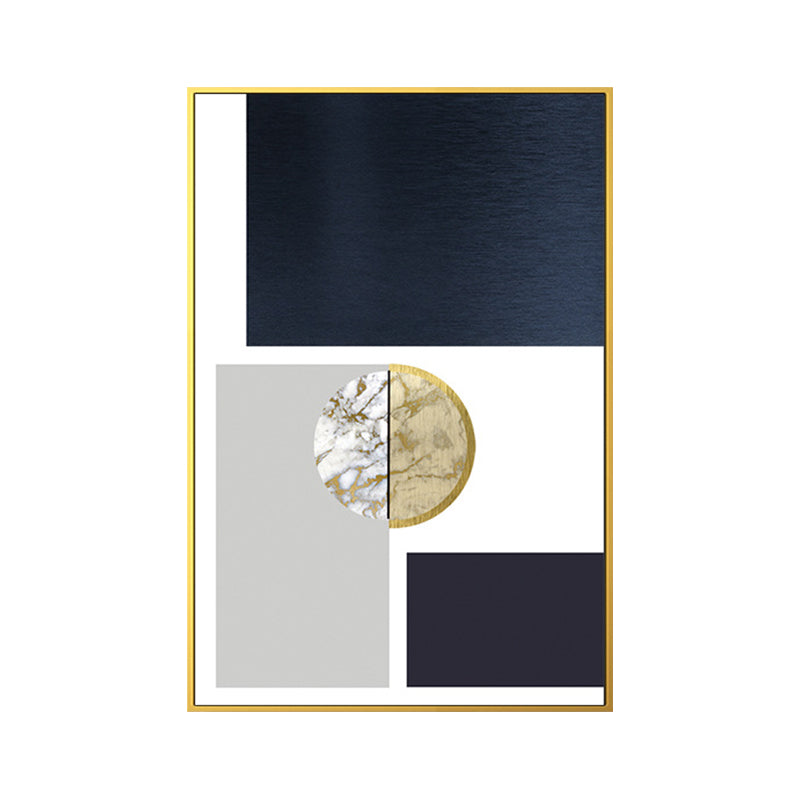 Vivolux | Geometrisches Muster Wandkunstdruck Nordisch Bezaubernde abstrakte Wanddekoration in dunkler Farbe