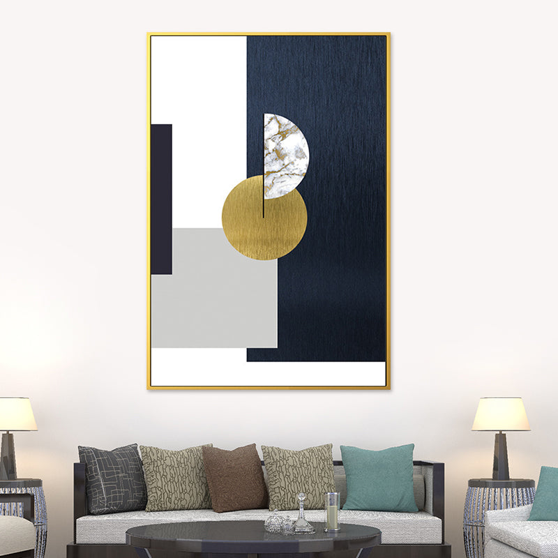 Vivolux | Geometrisches Muster Wandkunstdruck Nordisch Bezaubernde abstrakte Wanddekoration in dunkler Farbe