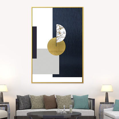 Vivolux | Geometrisches Muster Wandkunstdruck Nordisch Bezaubernde abstrakte Wanddekoration in dunkler Farbe