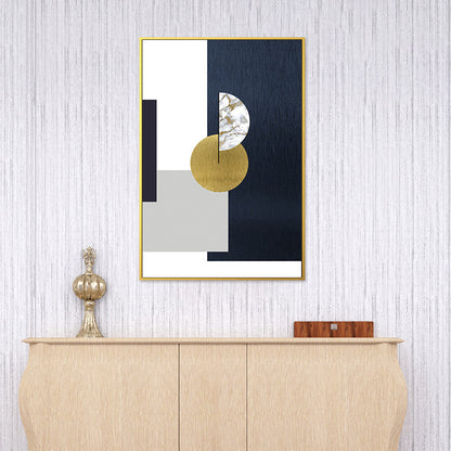 Vivolux | Geometrisches Muster Wandkunstdruck Nordisch Bezaubernde abstrakte Wanddekoration in dunkler Farbe