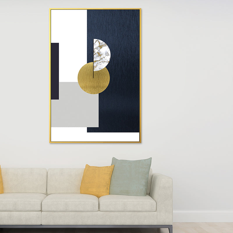 Vivolux | Geometrisches Muster Wandkunstdruck Nordisch Bezaubernde abstrakte Wanddekoration in dunkler Farbe