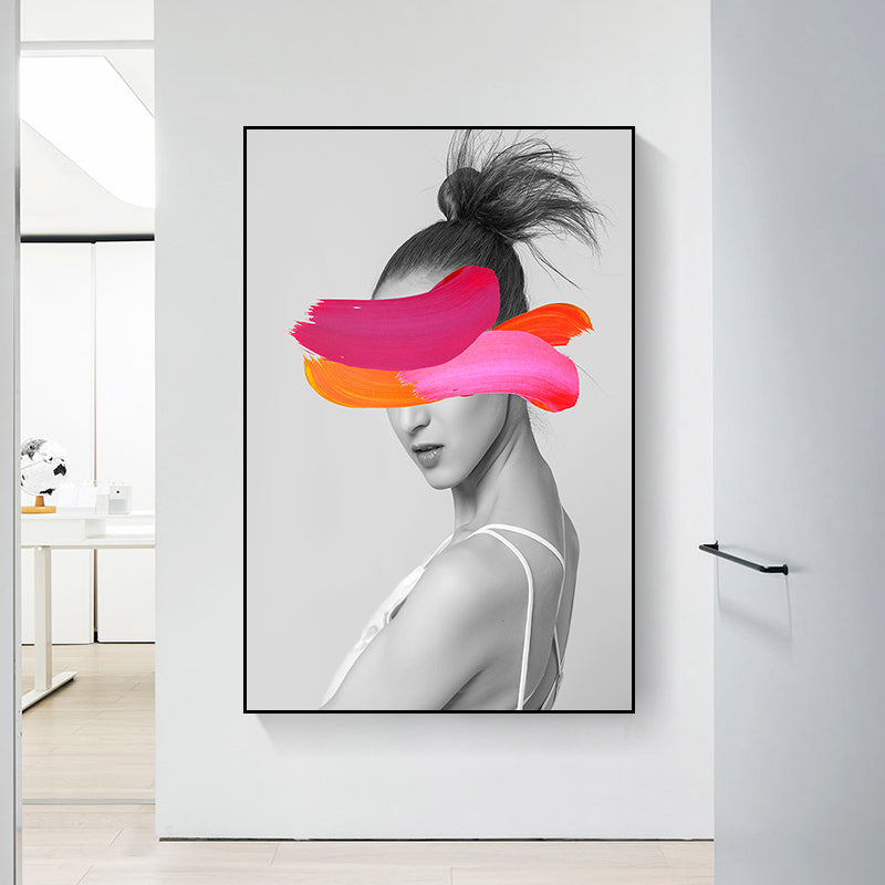 Vivolux | Texturiertes Frauenfiguren-Kunstdruck-Canvas Modern Stilvolle Wanddekoration für Zuhause