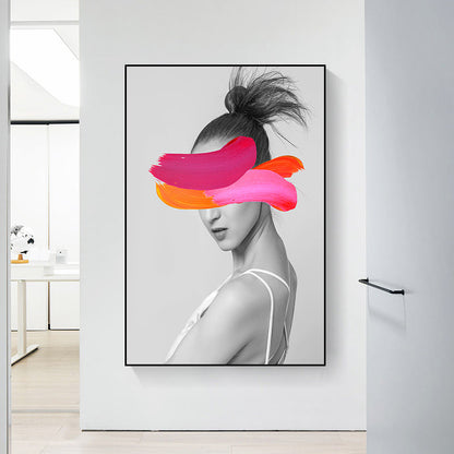Vivolux | Texturiertes Frauenfiguren-Kunstdruck-Canvas Modern Stilvolle Wanddekoration für Zuhause