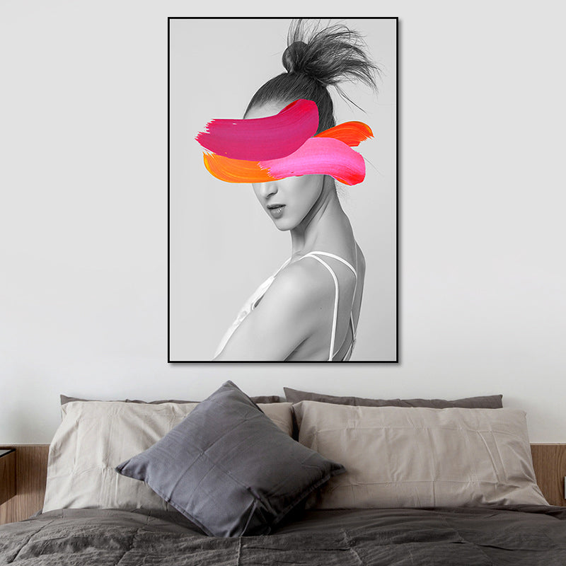 Vivolux | Texturiertes Frauenfiguren-Kunstdruck-Canvas Modern Stilvolle Wanddekoration für Zuhause