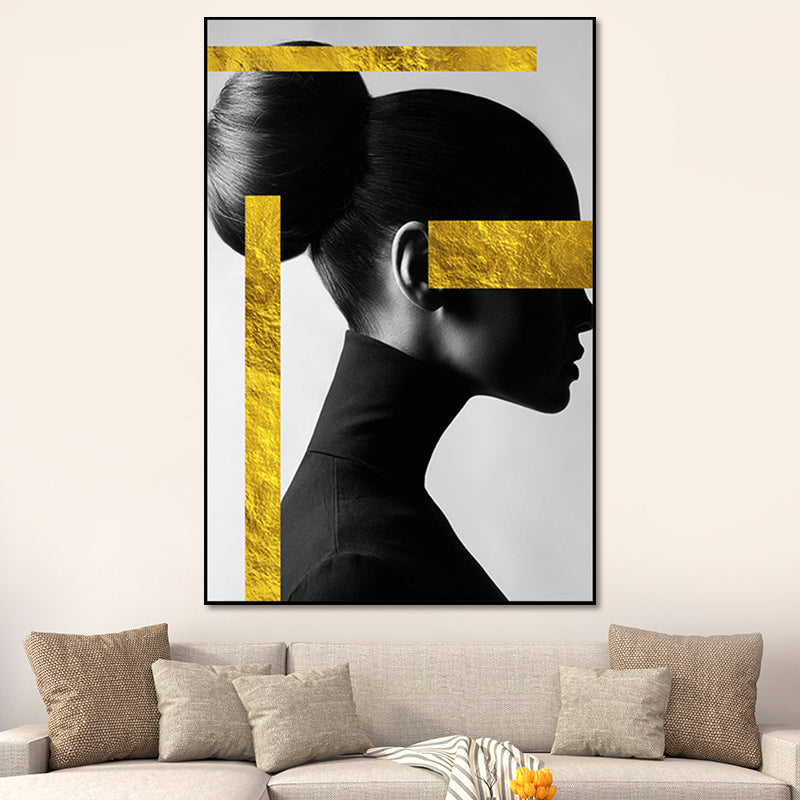 Vivolux | Texturiertes Frauenfiguren-Kunstdruck-Canvas Modern Stilvolle Wanddekoration für Zuhause