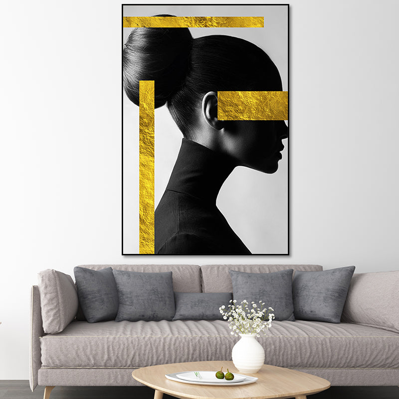 Vivolux | Texturiertes Frauenfiguren-Kunstdruck-Canvas Modern Stilvolle Wanddekoration für Zuhause