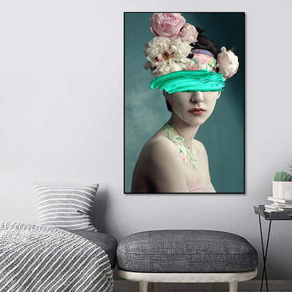 Vivolux | Texturiertes Frauenfiguren-Kunstdruck-Canvas Modern Stilvolle Wanddekoration für Zuhause
