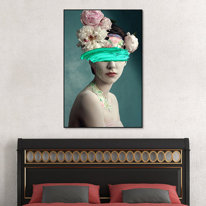 Vivolux | Texturiertes Frauenfiguren-Kunstdruck-Canvas Modern Stilvolle Wanddekoration für Zuhause
