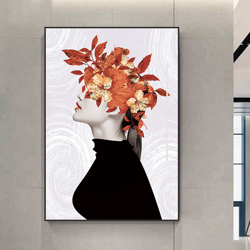 Vivolux | Elegante Frauen Druck Leinwand Wandkunst für das Mädchenzimmer, Pastellfarbe, strukturierte Gestaltung