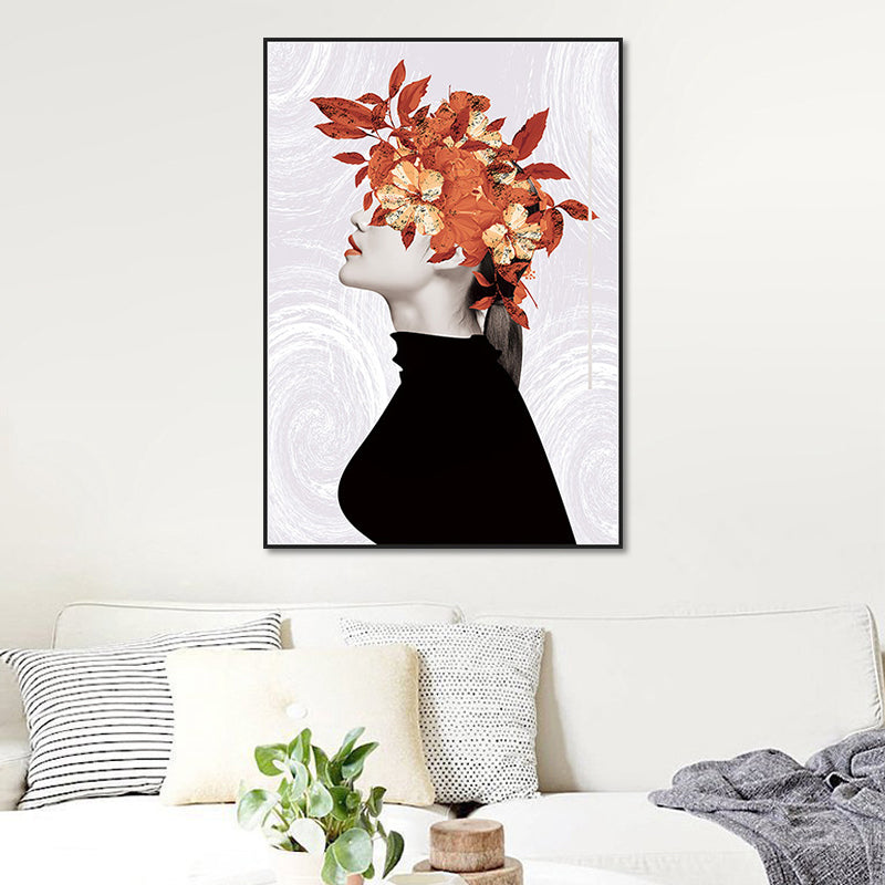 Vivolux | Elegante Frauen Druck Leinwand Wandkunst für das Mädchenzimmer, Pastellfarbe, strukturierte Gestaltung