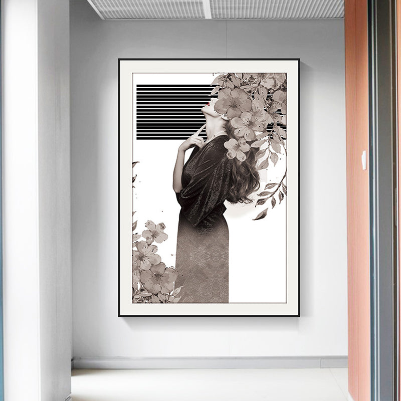 Vivolux | Elegante Frauen Druck Leinwand Wandkunst für das Mädchenzimmer, Pastellfarbe, strukturierte Gestaltung