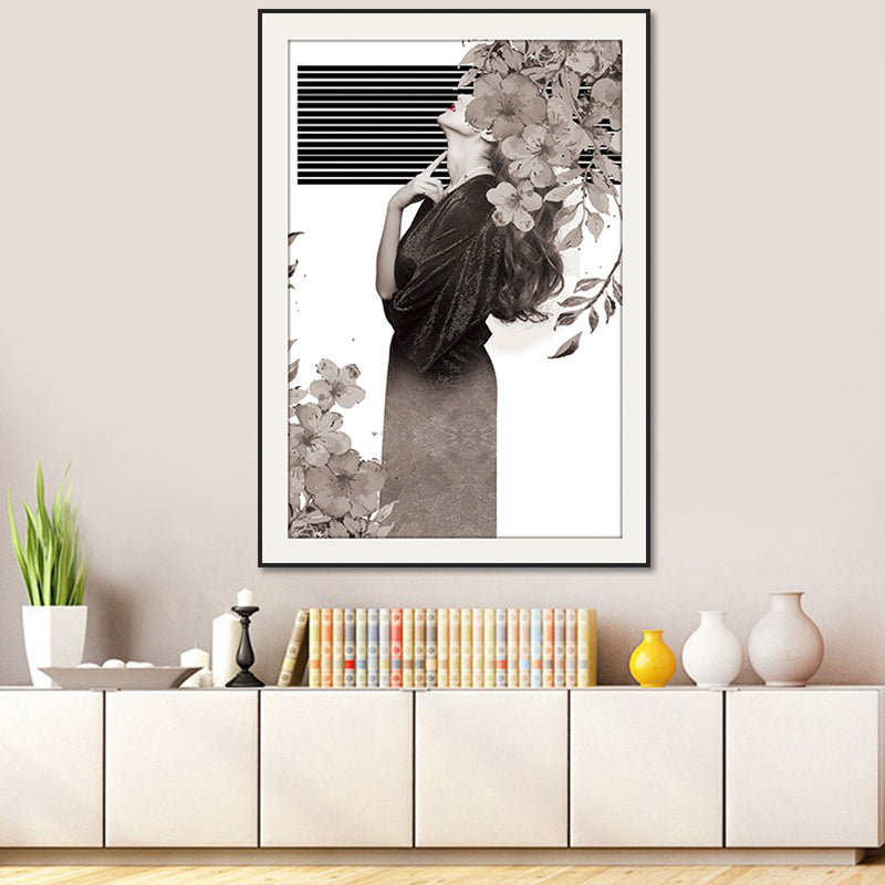 Vivolux | Elegante Frauen Druck Leinwand Wandkunst für das Mädchenzimmer, Pastellfarbe, strukturierte Gestaltung