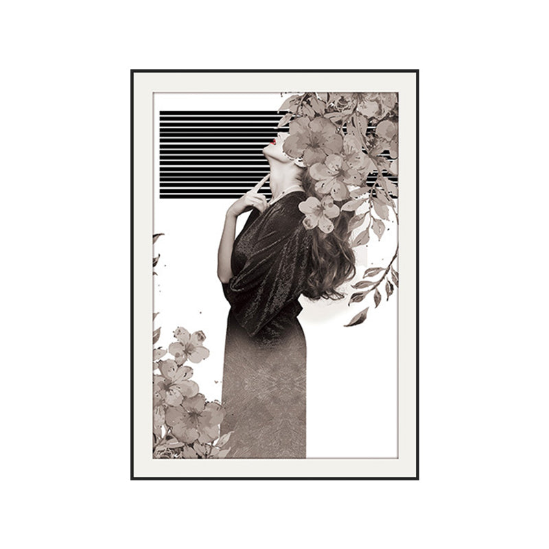 Vivolux | Elegante Frauen Druck Leinwand Wandkunst für das Mädchenzimmer, Pastellfarbe, strukturierte Gestaltung