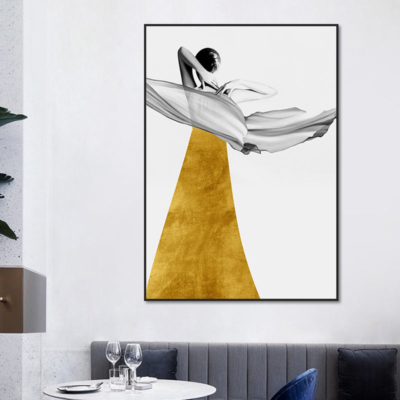 Vivolux | Elegante Frauen Druck Leinwand Wandkunst für das Mädchenzimmer, Pastellfarbe, strukturierte Gestaltung