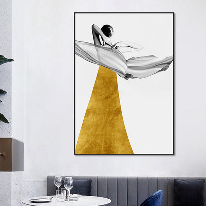 Vivolux | Elegante Frauen Druck Leinwand Wandkunst für das Mädchenzimmer, Pastellfarbe, strukturierte Gestaltung