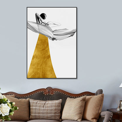 Vivolux | Elegante Frauen Druck Leinwand Wandkunst für das Mädchenzimmer, Pastellfarbe, strukturierte Gestaltung