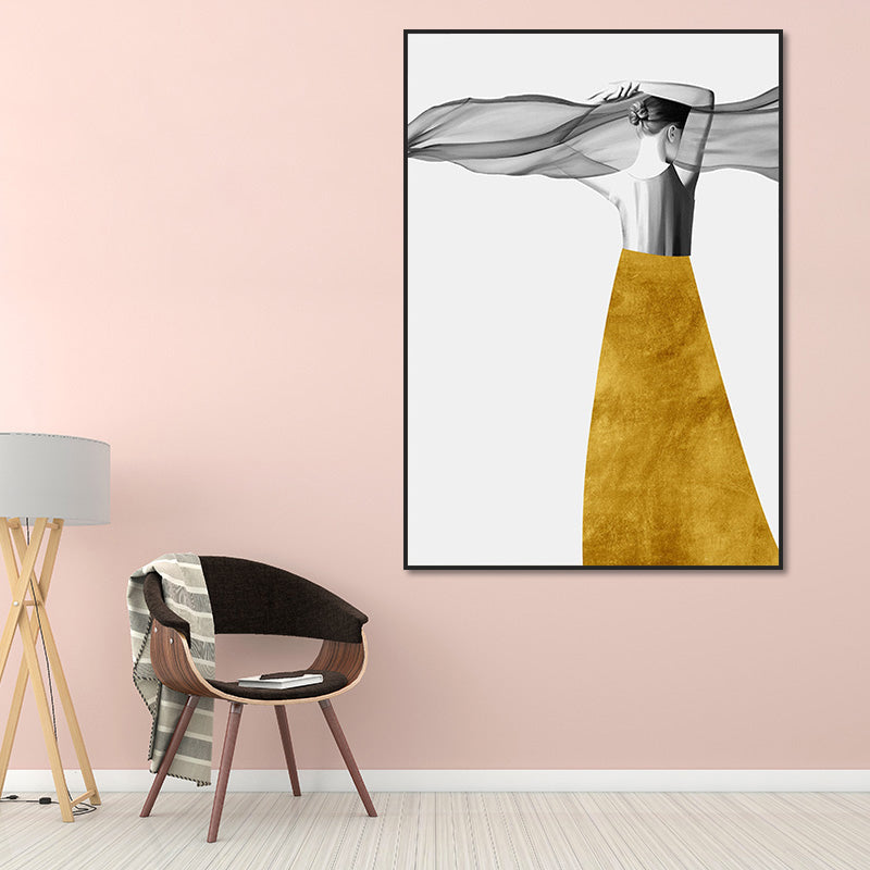Vivolux | Elegante Frauen Druck Leinwand Wandkunst für das Mädchenzimmer, Pastellfarbe, strukturierte Gestaltung
