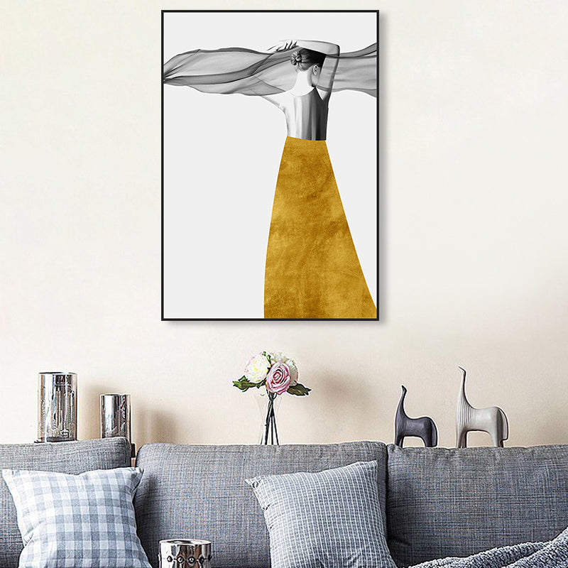 Vivolux | Elegante Frauen Druck Leinwand Wandkunst für das Mädchenzimmer, Pastellfarbe, strukturierte Gestaltung