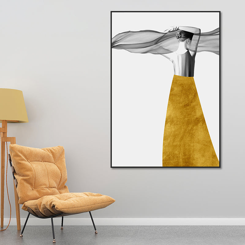 Vivolux | Elegante Frauen Druck Leinwand Wandkunst für das Mädchenzimmer, Pastellfarbe, strukturierte Gestaltung