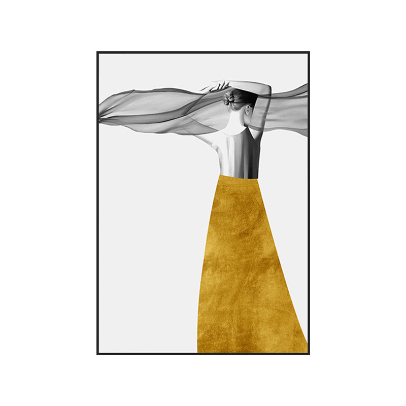 Vivolux | Elegante Frauen Druck Leinwand Wandkunst für das Mädchenzimmer, Pastellfarbe, strukturierte Gestaltung