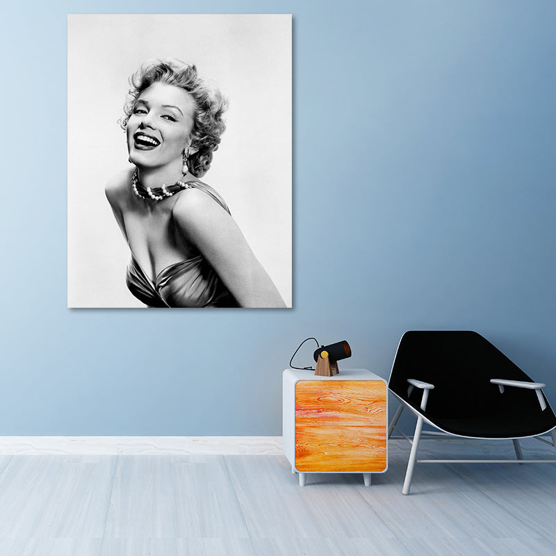 Vivolux | Foto Druck Marilyn Monroe Leinwand Retro Klassisch Superstar Wandkunst in Schwarz und Weiß