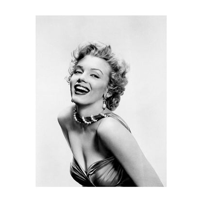 Vivolux | Foto Druck Marilyn Monroe Leinwand Retro Klassisch Superstar Wandkunst in Schwarz und Weiß