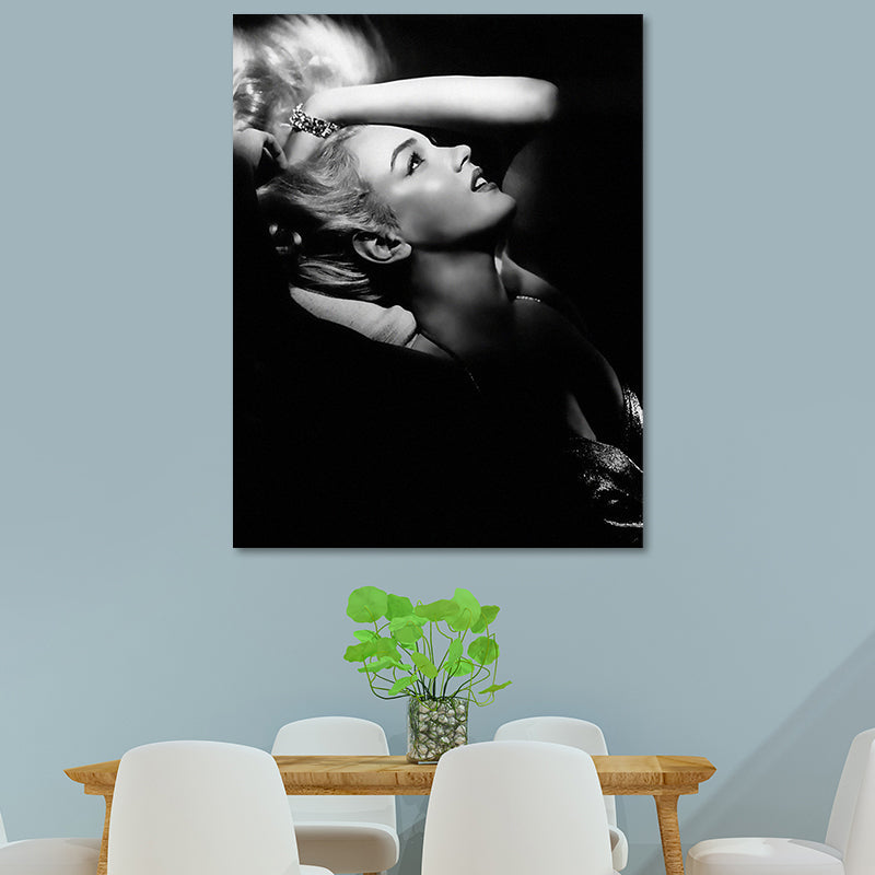 Vivolux | Foto Druck Marilyn Monroe Leinwand Retro Klassisch Superstar Wandkunst in Schwarz und Weiß
