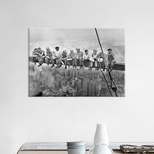 Vivolux | Nostalgische Fotografische Arbeiten Wandkunst Dekor in Grauem Texturiertem Leinwanddruck für Zuhause