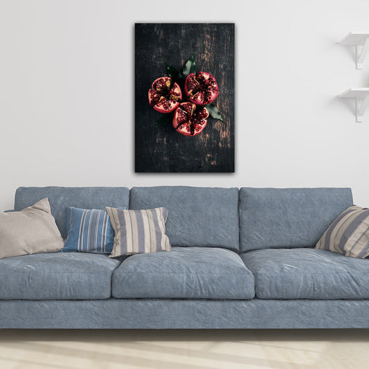 Vivolux | Foto van Food Making Canvasprint Hedendaagse Textuur Keukenwandkunst, Donkere Kleur