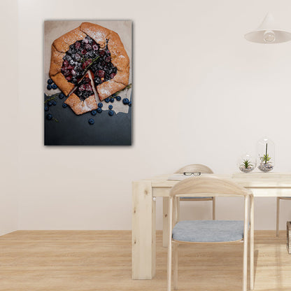 Vivolux | Foto van Food Making Canvasprint Hedendaagse Textuur Keukenwandkunst, Donkere Kleur