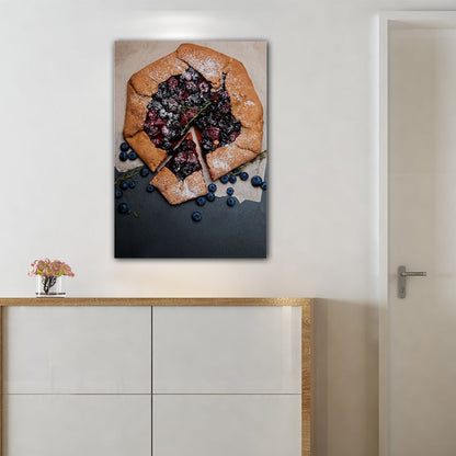 Vivolux | Foto van Food Making Canvasprint Hedendaagse Textuur Keukenwandkunst, Donkere Kleur