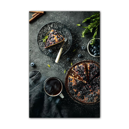 Vivolux | Foto van Food Making Canvasprint Hedendaagse Textuur Keukenwandkunst, Donkere Kleur