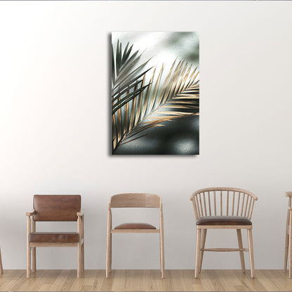 Vivolux | Nordic Style Leinwand Wandkunst Pastellfarbe Areca Palme Blatt Druck Wanddekoration für Raum