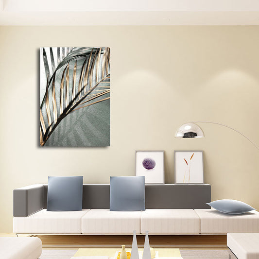 Vivolux | Nordic Style Leinwand Wandkunst Pastellfarbe Areca Palme Blatt Druck Wanddekoration für Raum