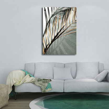 Vivolux | Nordic Style Leinwand Wandkunst Pastellfarbe Areca Palme Blatt Druck Wanddekoration für Raum