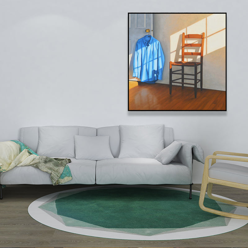 Vivolux | Dunkle Farbe Holz Möbel Leinwand Nordisch Texturiert Quadratische Wanddekoration für Restaurant