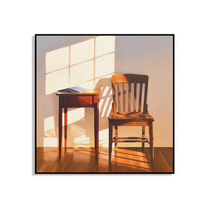 Vivolux | Dunkle Farbe Holz Möbel Leinwand Nordisch Texturiert Quadratische Wanddekoration für Restaurant