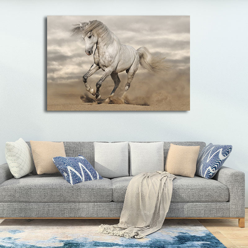 Vivolux | Canvas Textured Wanddecoratie Modernisme Steed Print Wandkunst voor Zithoek